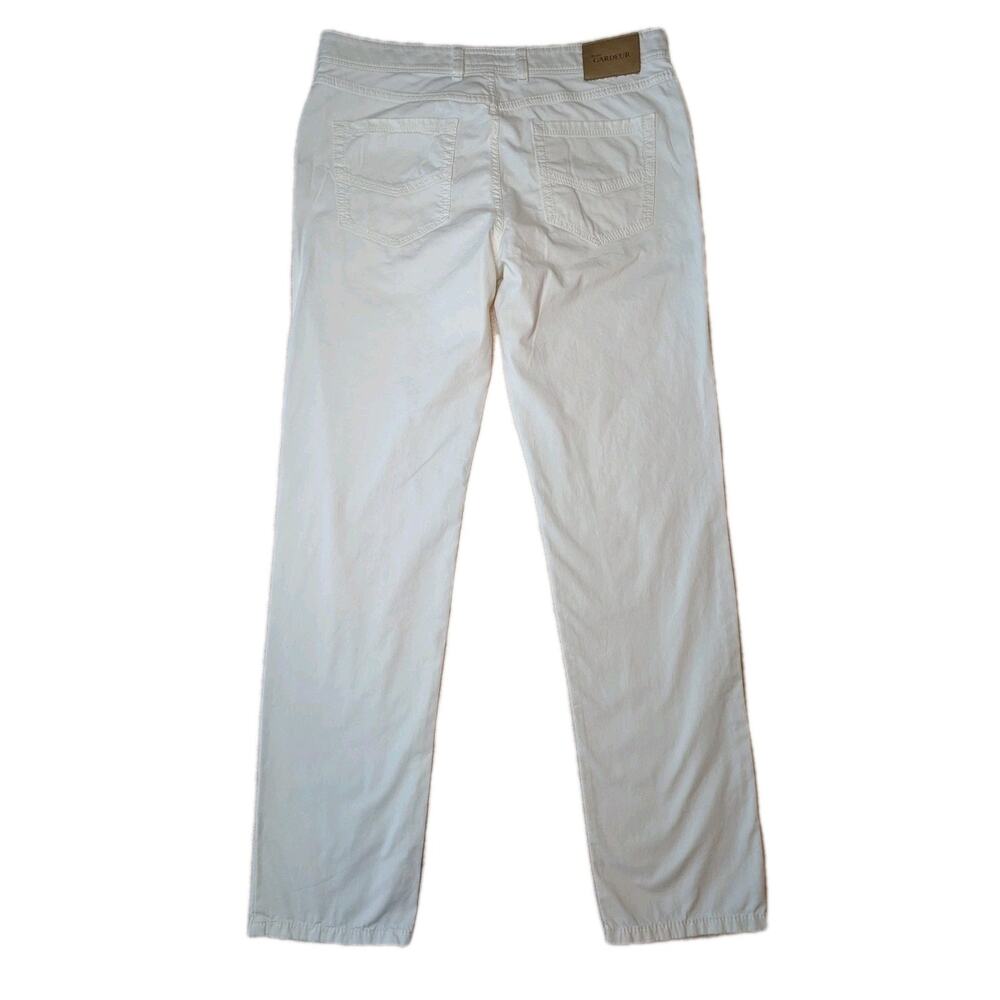 Atelier Gardeur Nevio-8 Regular Fit White Pants Cotton Stretch W35 L33 - Picture 6 of 6